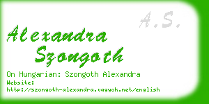 alexandra szongoth business card